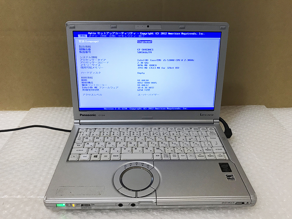note Let's SX4 Panasonic 純正ショップ BIOS可ジャンク CF-SX4EDHTS
