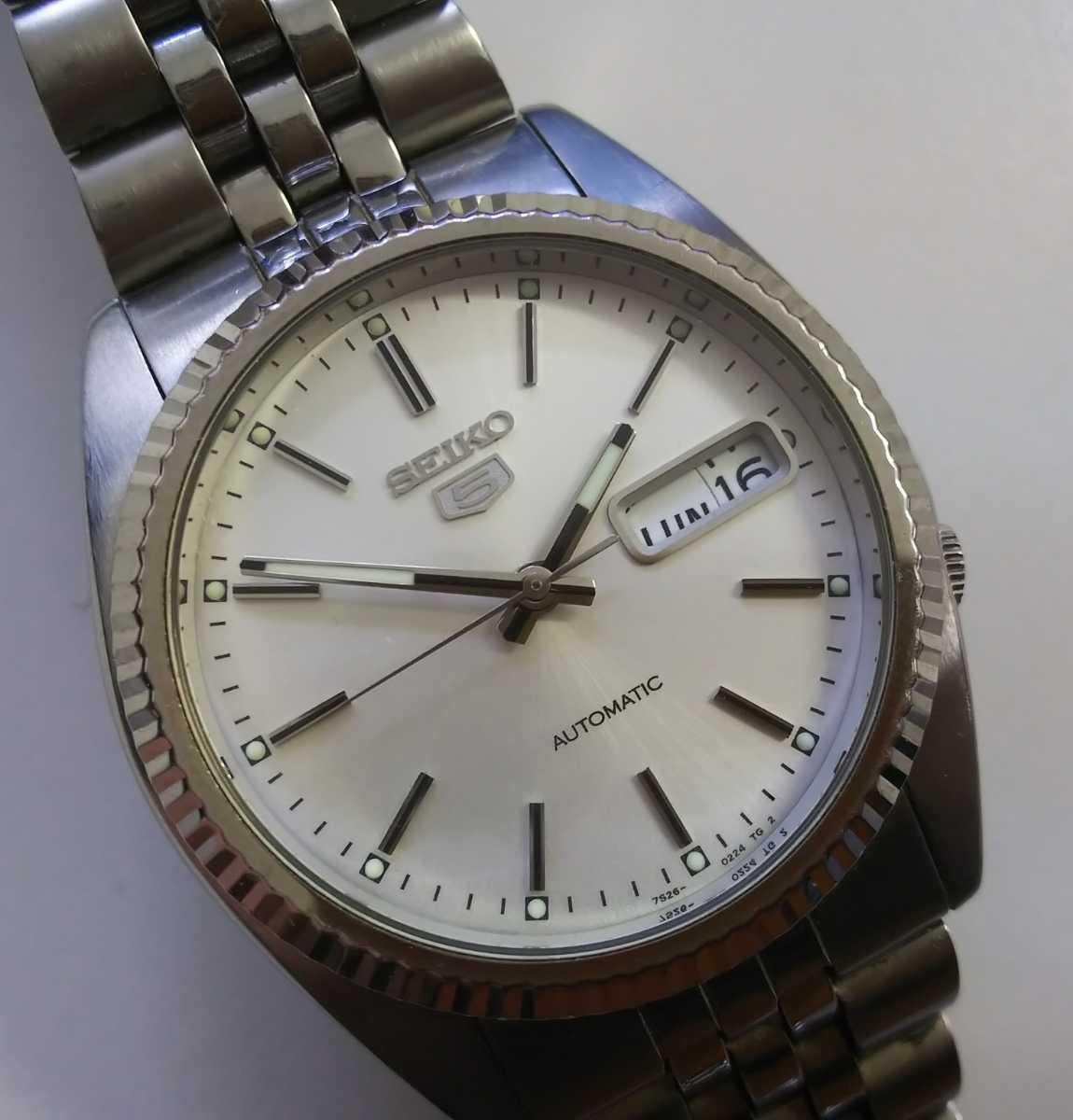 セイコー SEIKO5 オートマチック 時計 裏スケルトン 7S26-0500 中古品