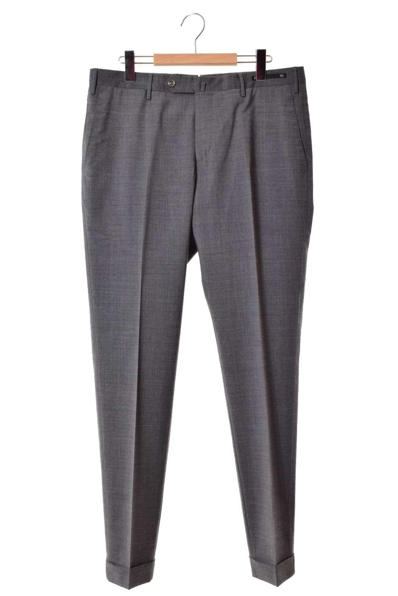 PT01 EVO FIT ストレッチ スラックス パンツ 50 グレー ピーティーゼロ