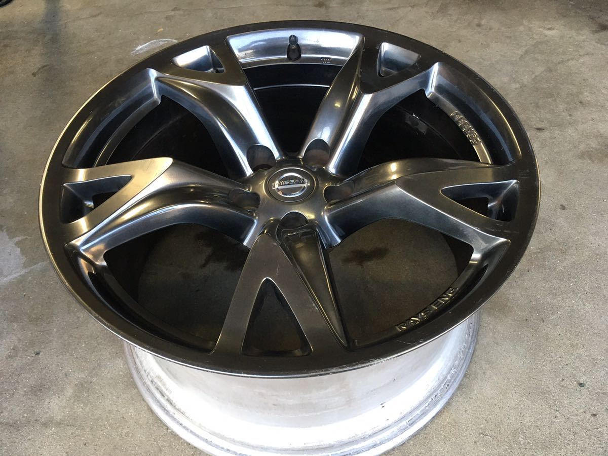 RAYS製 日産 Z34 純正 19インチ 10J +30リア用 ホイール 1本 
