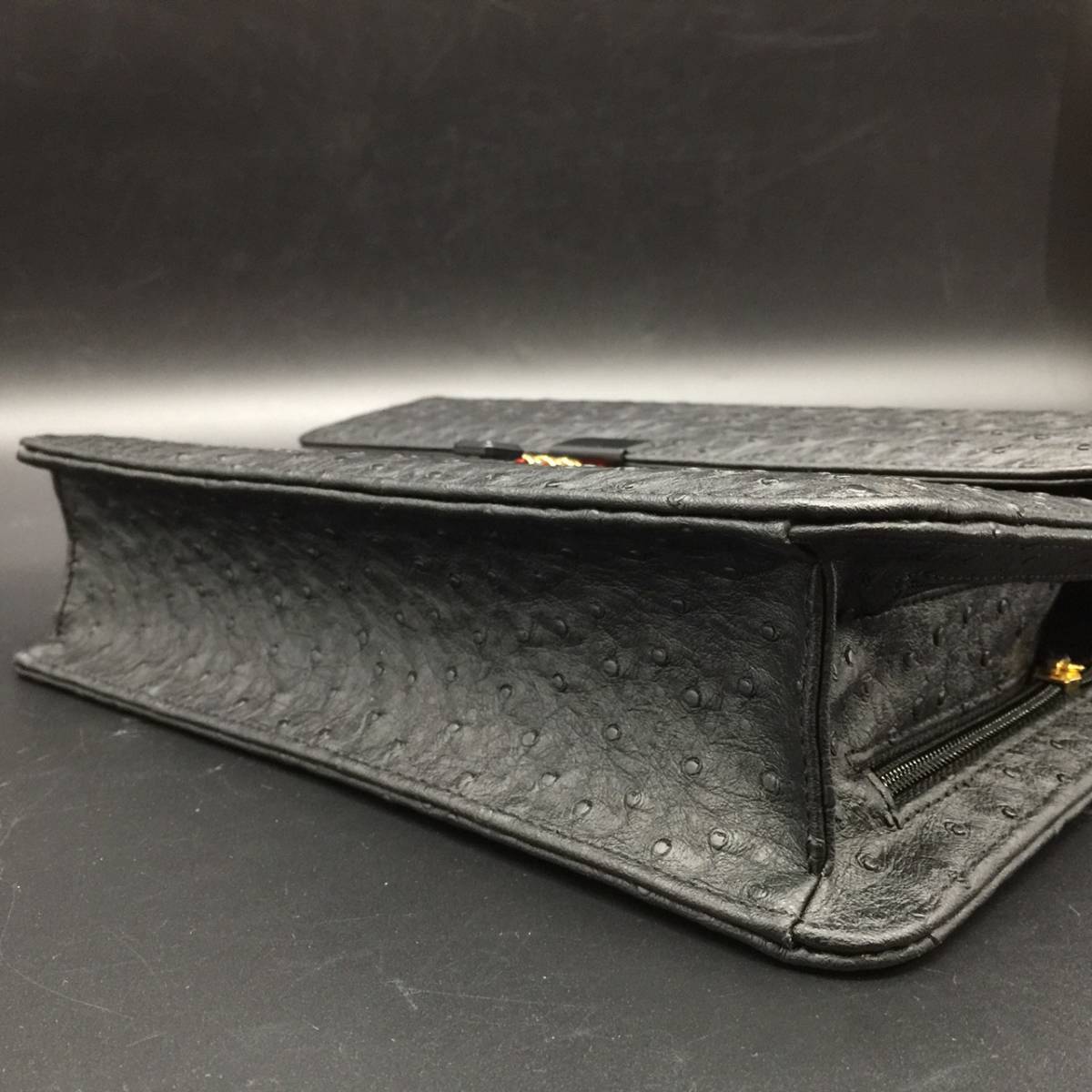 SD1017-110-22 オーストリッチ LA BORSA OSTRICH セカンドバッグ