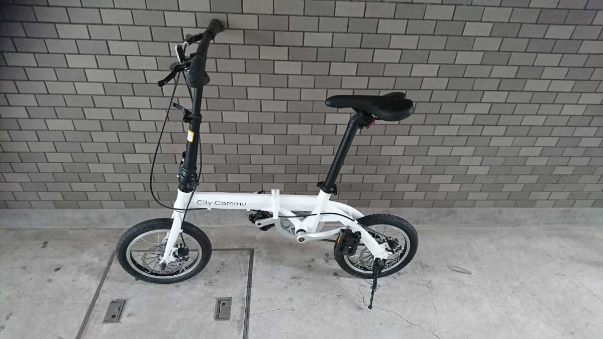 City Commu 14インチ 折りたたみ自転車 前後ディスクブレーキ 品質