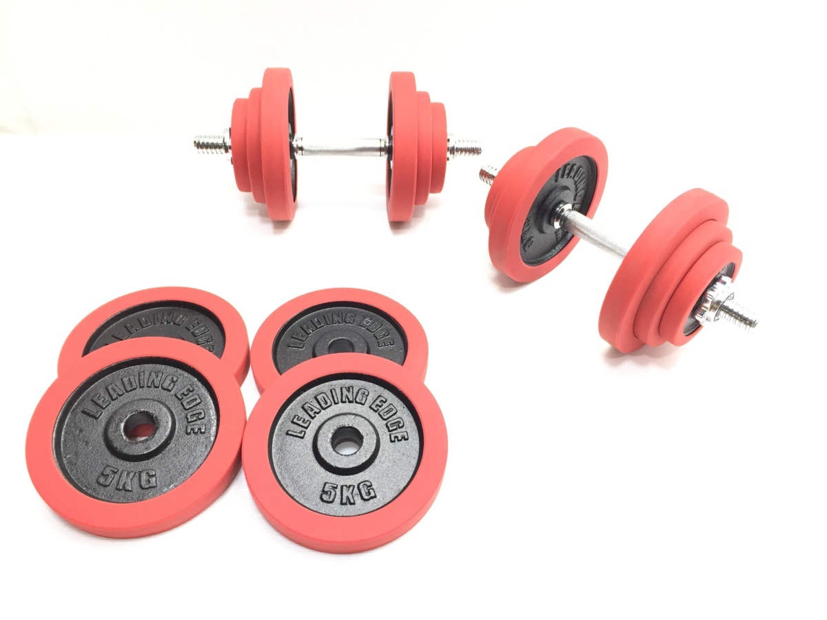  LEADING EDGE リーディングエッジ ラバーダンベル 約60kg 2個セット レッド LE-DB30B 筋トレ トレーニング器具 10223h(バーベル、ダンベル)｜売買されたオークション情報、yahooの商品情報をアーカイ バーベル、ダンベル