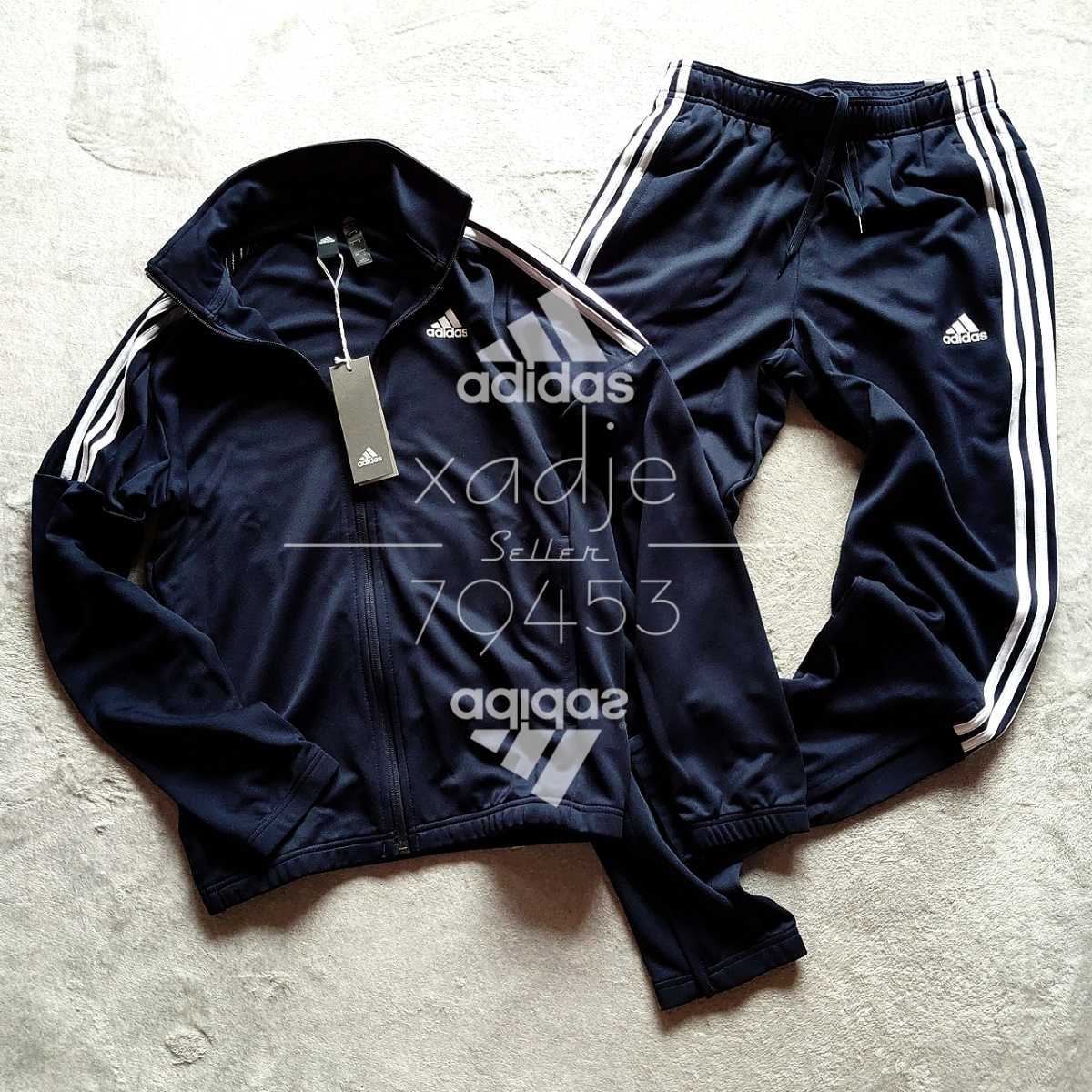  正規品 adidas アディダス 上下セット ジャージ パンツ セットアップ 紺 ネイビー 白 M(アディダス)｜売買されたオークション情報、yahooの商品情報をアーカイブ公開 - オークファン ジャージ