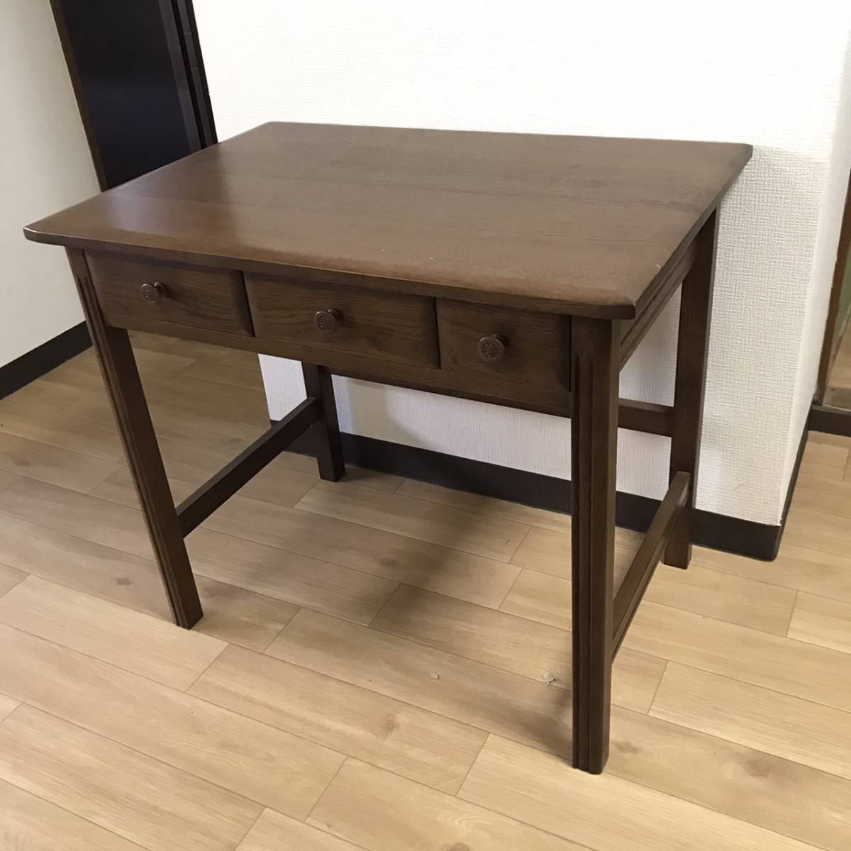 美品　山室家具製作所　旭川家具　エスポアール　楢 ナラ材　机　デスク　作業台 美品 山室家具製作所 旭川家具 エスポアール 楢 ナラ材 机 デスク 作業