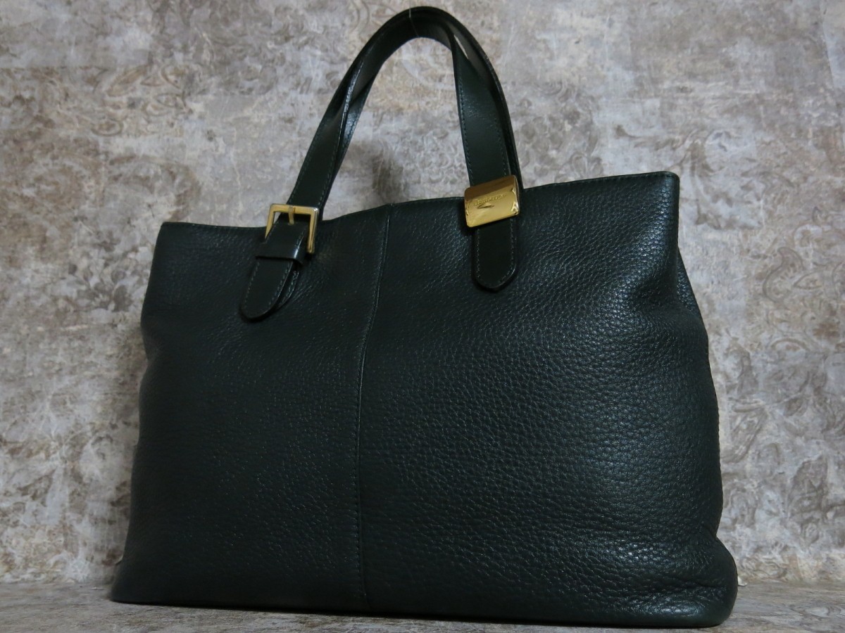 □極美品□BURBERRY バーバリー□メンズ□レザー 本革□ゴールド金具