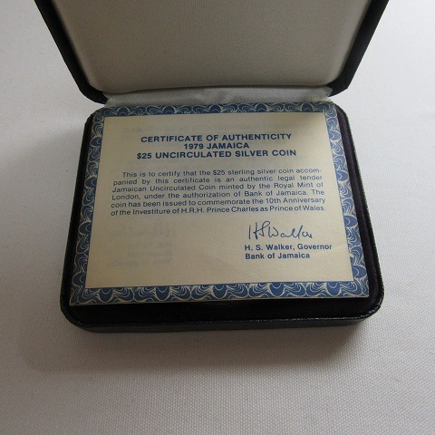 1979　JAMAICA　25DOLLARS　10アニバーサリー　銀貨　136ｇ_4