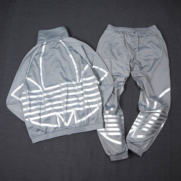 品質保証，HOT adidas originalsアディダス オリジナルス 上下セット ビッグトレフォイル ジャケット パンツ セットアップ M グレー/メタリック I433(アディダス)｜売買されたオークション情報、yahooの商品情報 ジャージ