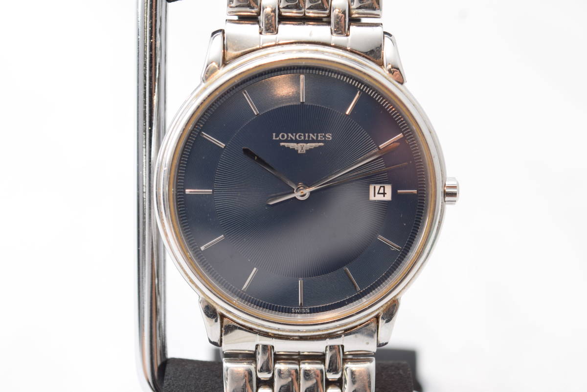 S☆LONGINES ロンジン グランドクラシック L4.677.4 デイト 青文字盤 