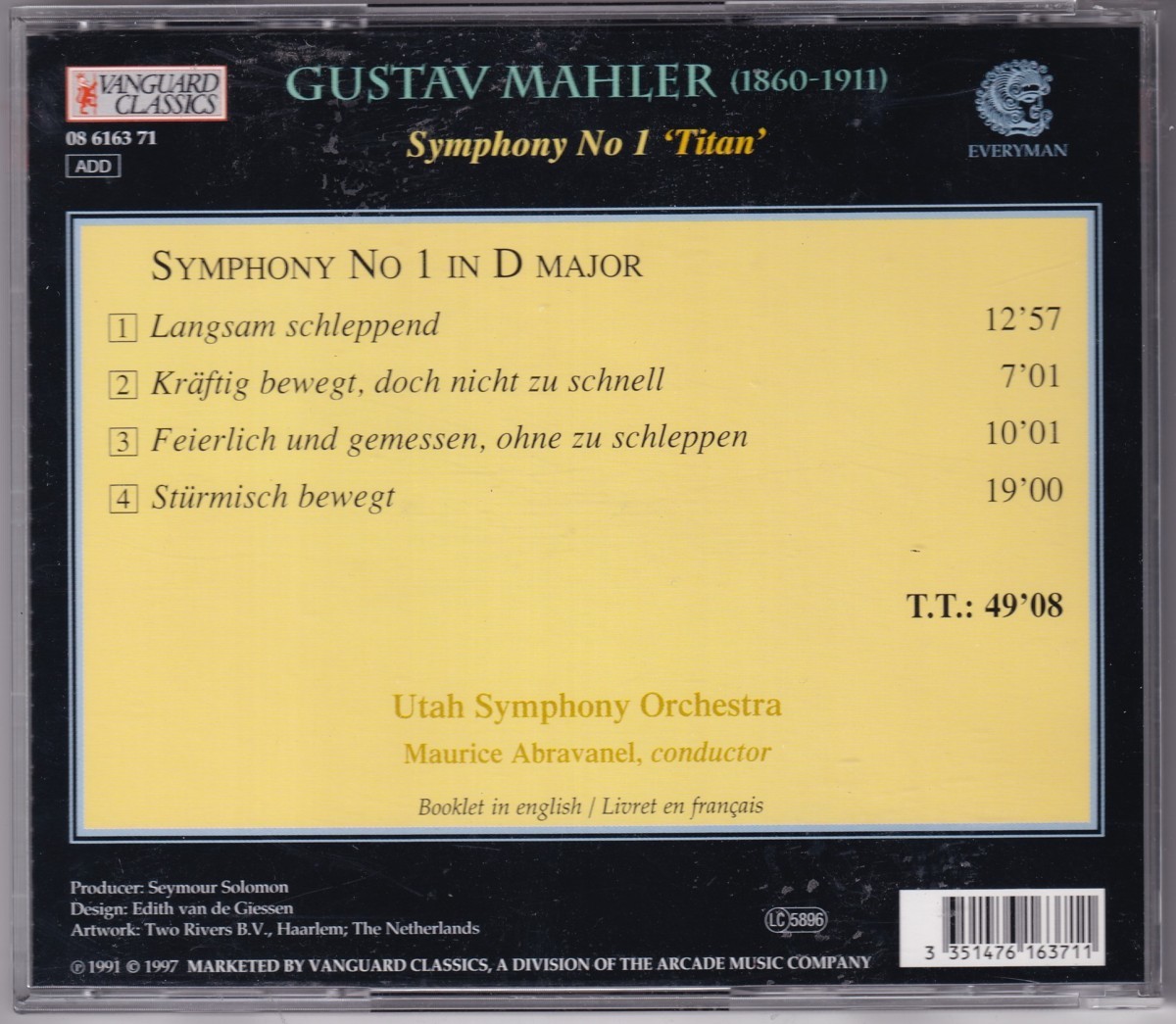 ユタ交響楽団 マーラー交響曲全集 Maurice Abravanel 指揮 Mahler