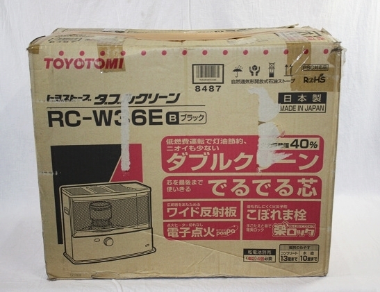 未使用・再生品＊ トヨトミ 石油ストーブ RC-W36E ブラック 電子点火