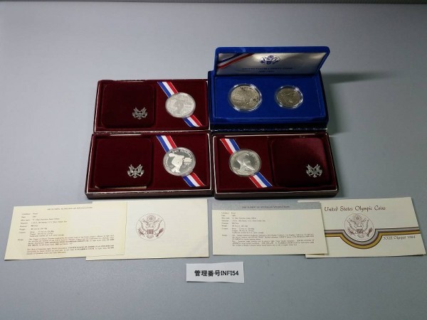 INFI54　1983 1984 ロサンゼルスオリンピック プルーフ 1ドル 銀貨 記念メダル 1886-1986 UNITED STATES LIBERTY COINS おまとめ