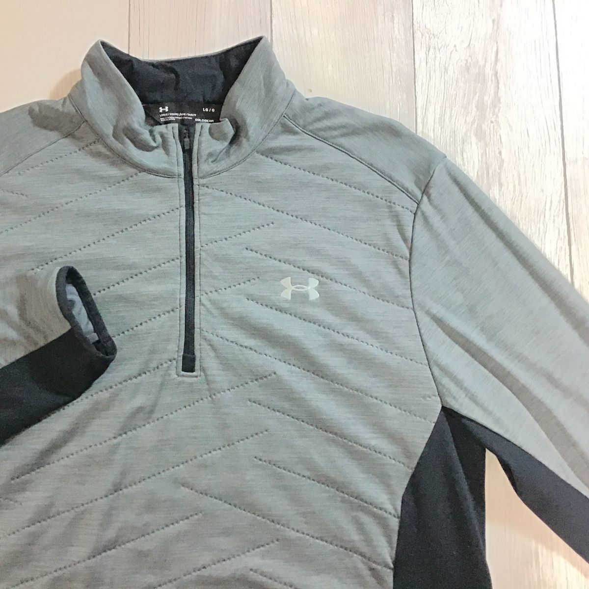  SC13-110 撥水 保温 UNDER ARMOUR アンダーアーマー STORM&COLDGEAR ハーフジップ ジャケット メンズ L グレー 古着 スポーツ(その他)｜売買されたオークション情報、yahooの商品情報をアーカイブ公開 その他