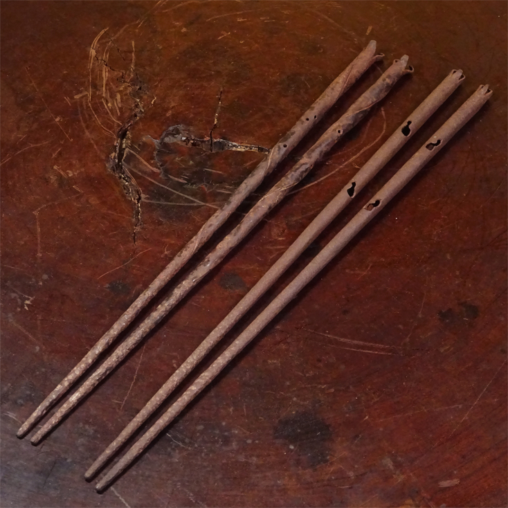 お買い得，SALE 慶應 時代茶道具金工 江戸後期から明治時代 鉄透かし火箸二対 茶道具(鉄製)｜売買されたオークション情報、yahooの商品情報をアーカイブ公開 - オークファン その他