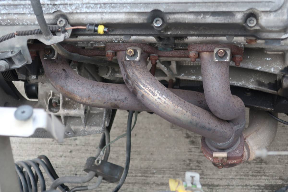 H10 E-932A1 アルファロメオ 156 E/G 32401 V6 2.5 右ハンドル 純正 フロント側 エキマニ マフラー / 60624479 / 96500km