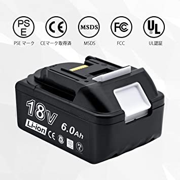 ★期間限定特価★二個セットマキタ18v バッテリーbl1860b マキタ18v互換バッテリー6.0Ah BL1860 BL183_6