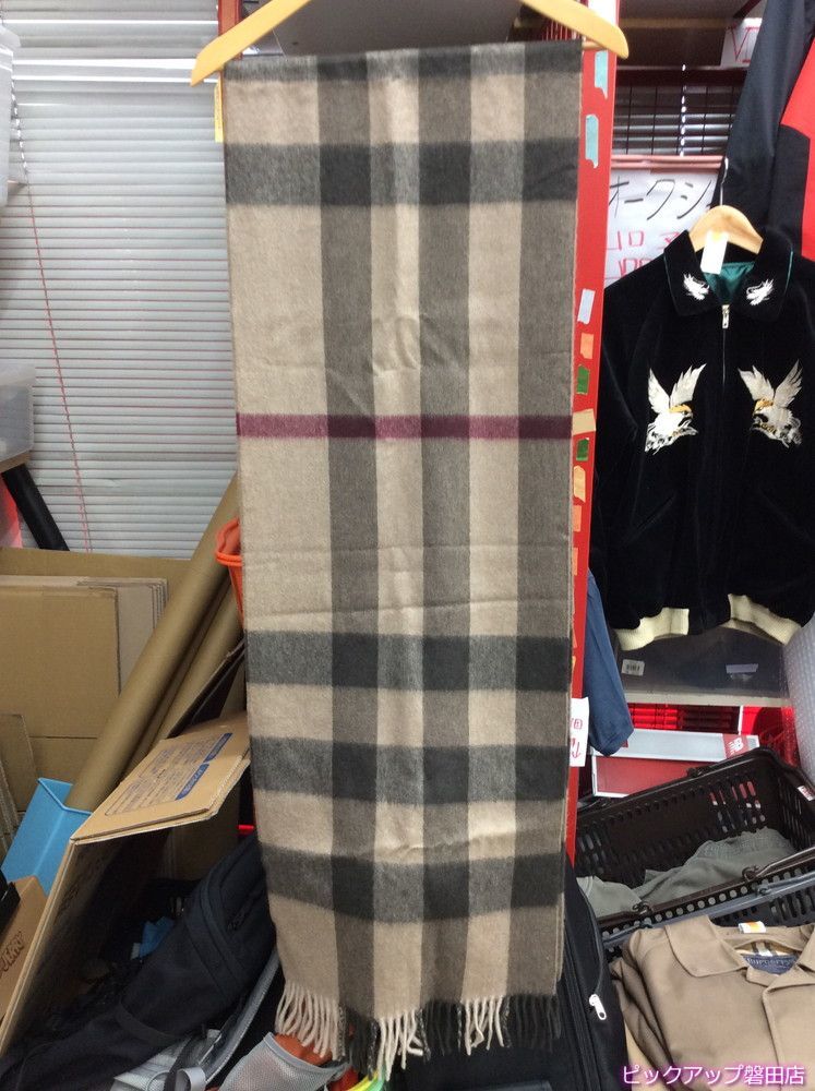 マフラー バーバリー BURBERRY 100% キャップ LONDON カシミヤ100