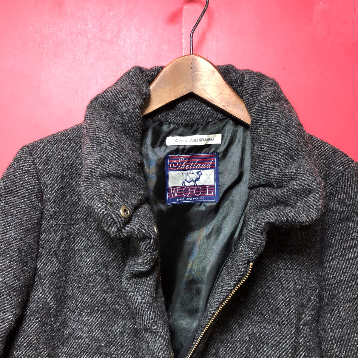 グリーンレーベルリラクシング GREEN LABEL RELAXING グレー Shetland 