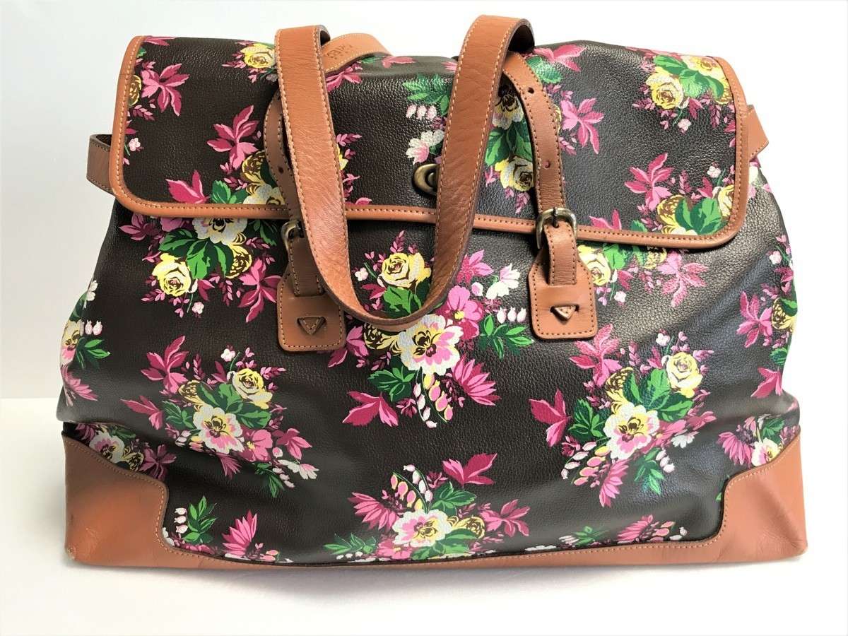 Ys 1 ケンゾー Kenzo バッグ トラベルバッグ ブラウン系 花柄 縦35cm 横最大55cm 東京発 手渡し可能 D ケンゾー 売買されたオークション情報 Yahooの商品情報をアーカイブ公開 オークファン Aucfan Com