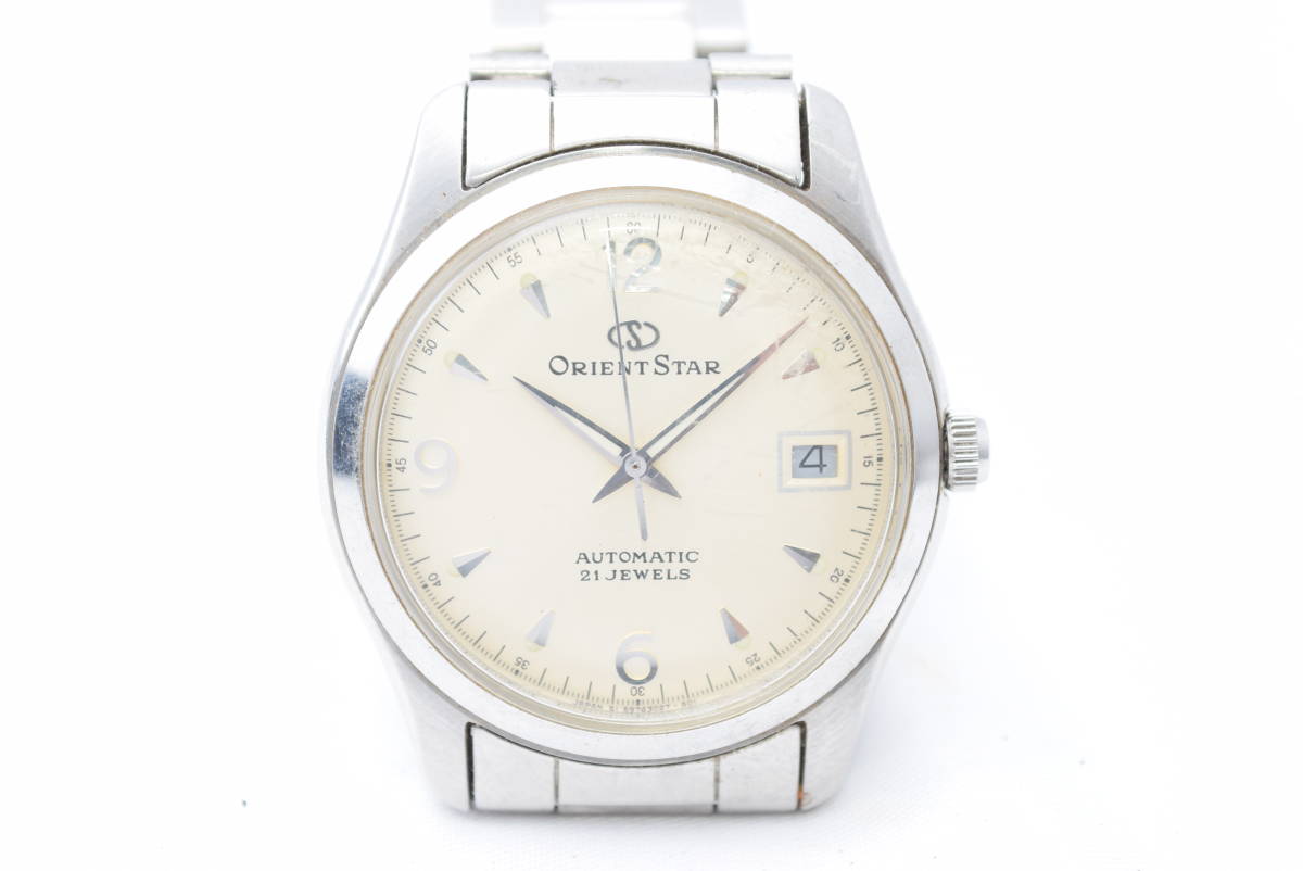 U 稼働品 ORIENT STAR オリエントスター 597302-70 Cal 59742 21石 裏 