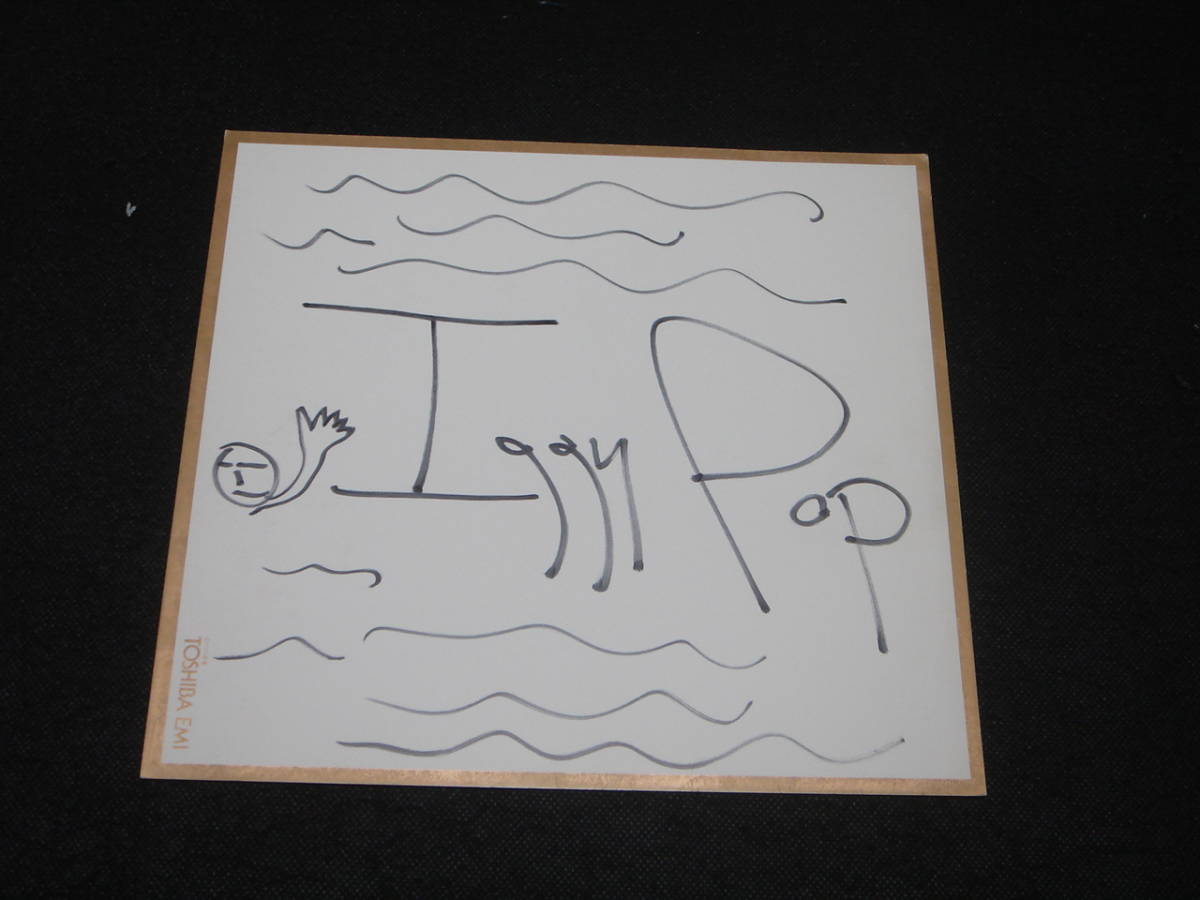 来日公演ツアーグッズ□直筆サイン色紙『イギー・ポップ/Iggy Pop』90 