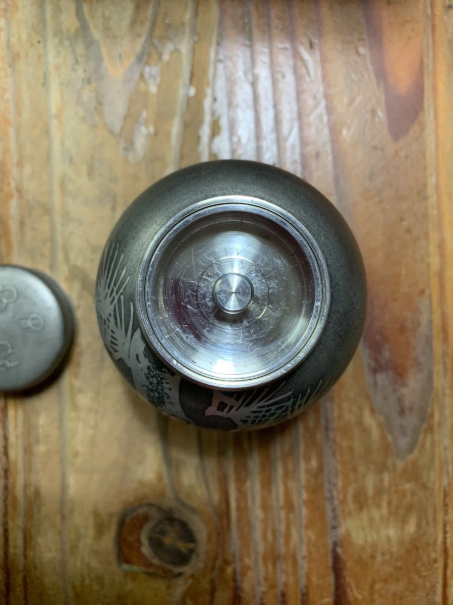 浅田錫器 薩摩錫器 茶壷 茶壷◇共箱付 茶筒 本