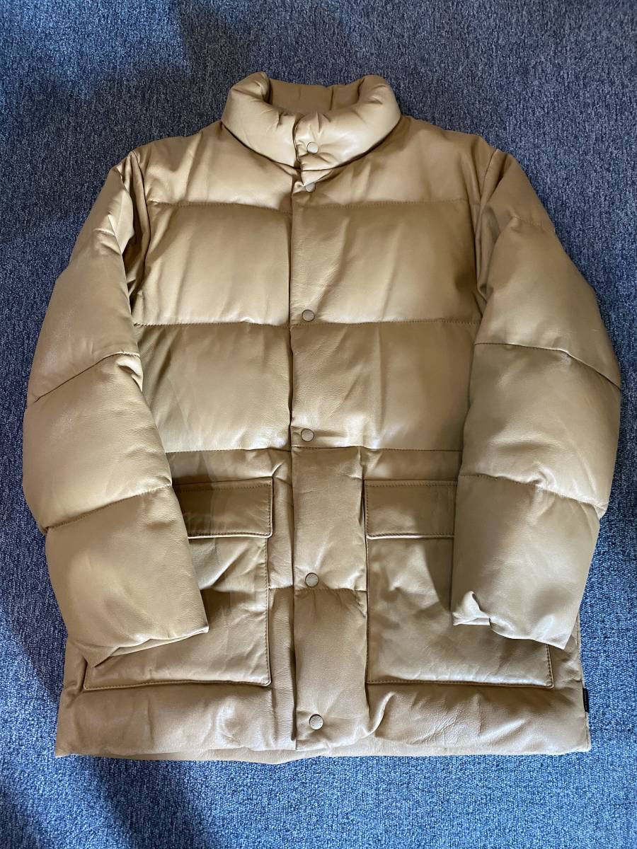 ☆希少ブラックタグ モンクレール MONCLER レザーダウンジャケット 