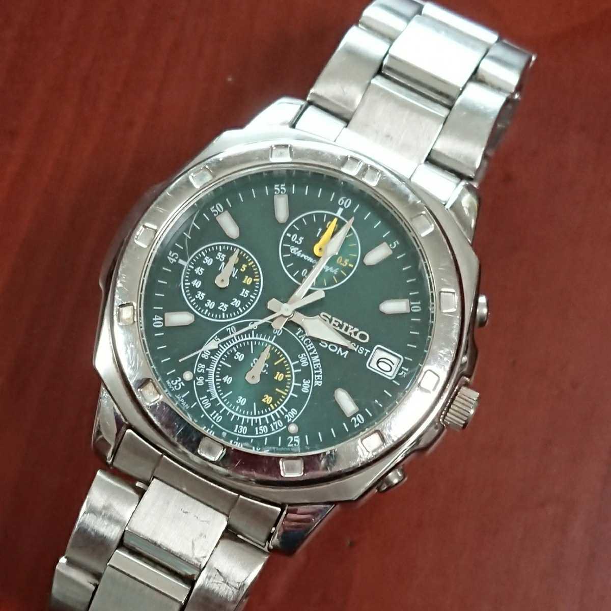 ☆SEIKO セイコー クロノグラフ クォーツV657-9010☆ セイコー クロノ 