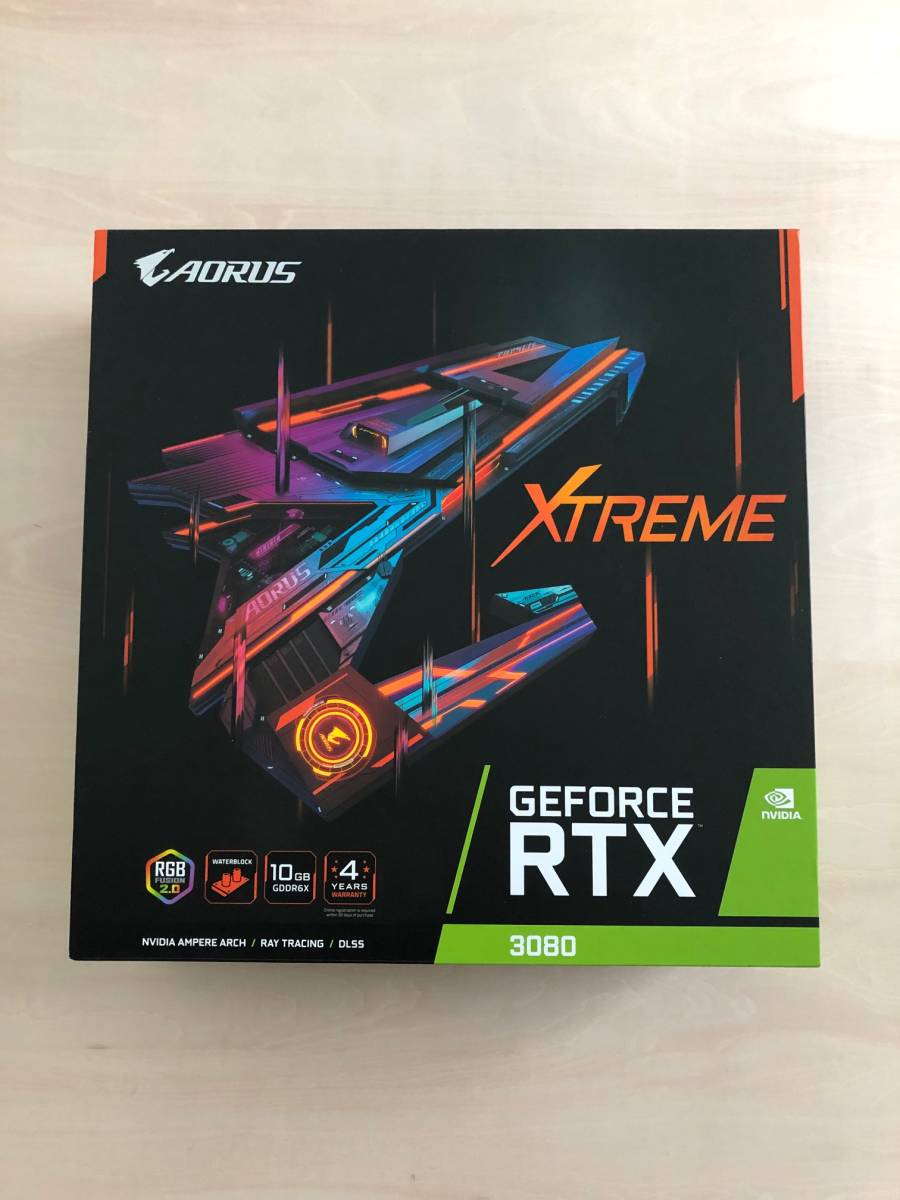 送料無料 新品未開封 GIGABYTE GV-N3080AORUSX WB-10GD GeForce RTX 3080 水冷モデル NVIDIA グラフィックボード