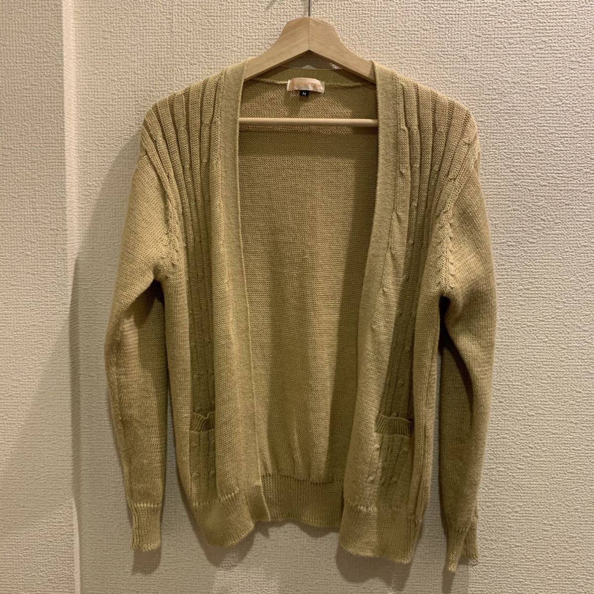 バーバリー/BURBERRY/リネン100%フロントオープンデザインカーディガン