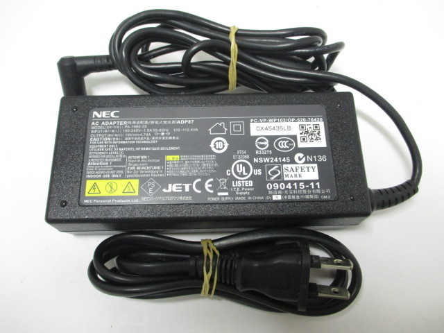 Ad Nec Acアダプター Pa 1900 35 Pc Vp Wp102 保証付 変圧器 アダプター 売買されたオークション情報 Yahooの商品情報をアーカイブ公開 オークファン Aucfan Com