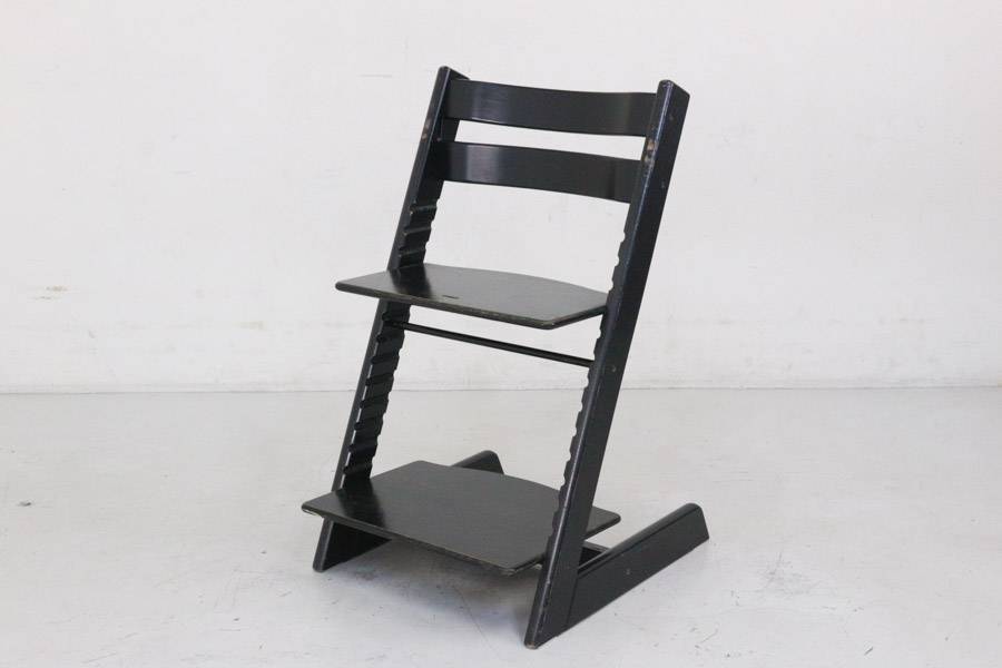 ★STOKKE ストッケ★TRIPP TRAPP トリップトラップチェア ブラック 新型 穴あり★北欧ノルウェー★985h08