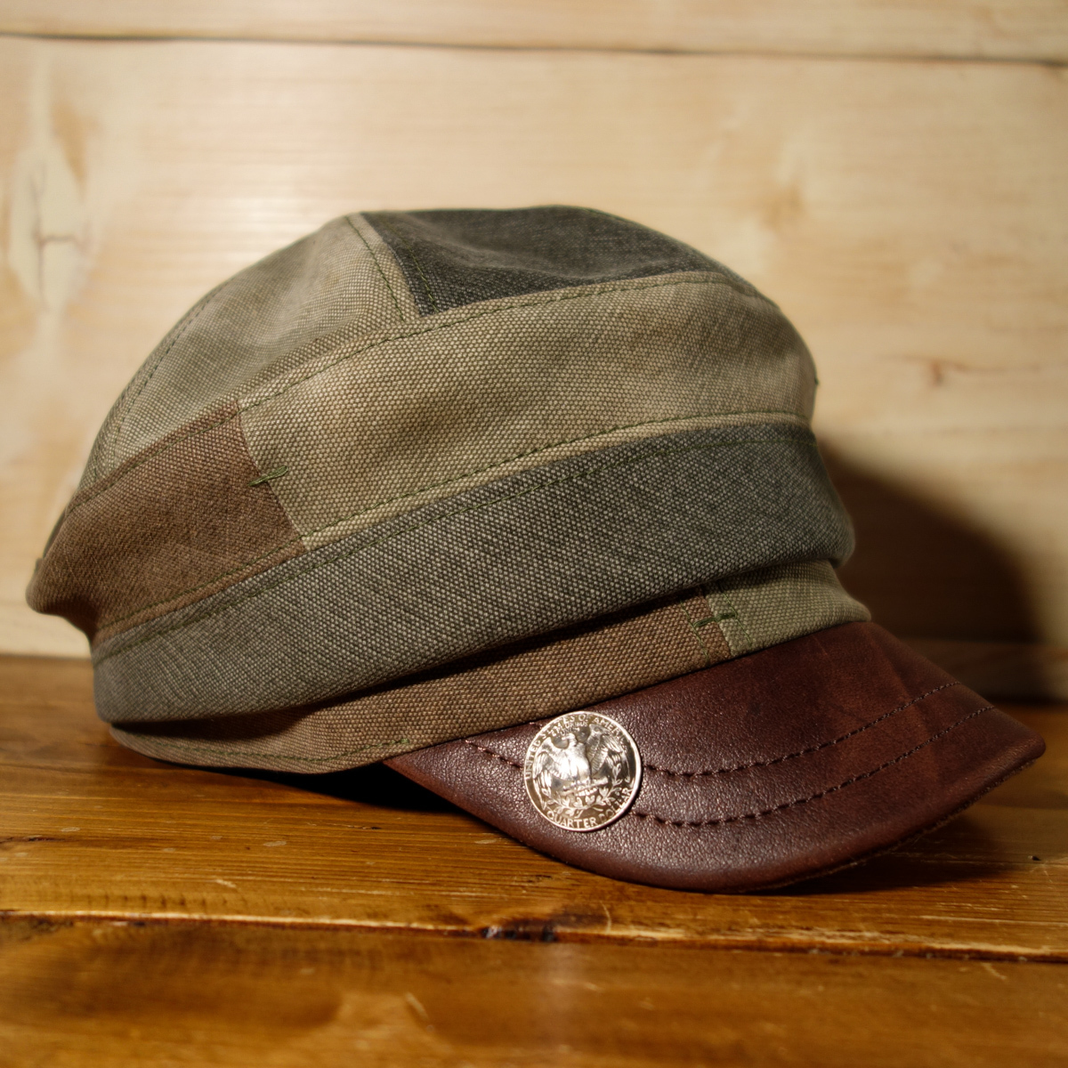 SALE，100%新品】 ハンドメイド ダック ＆ レザー パッチワーク