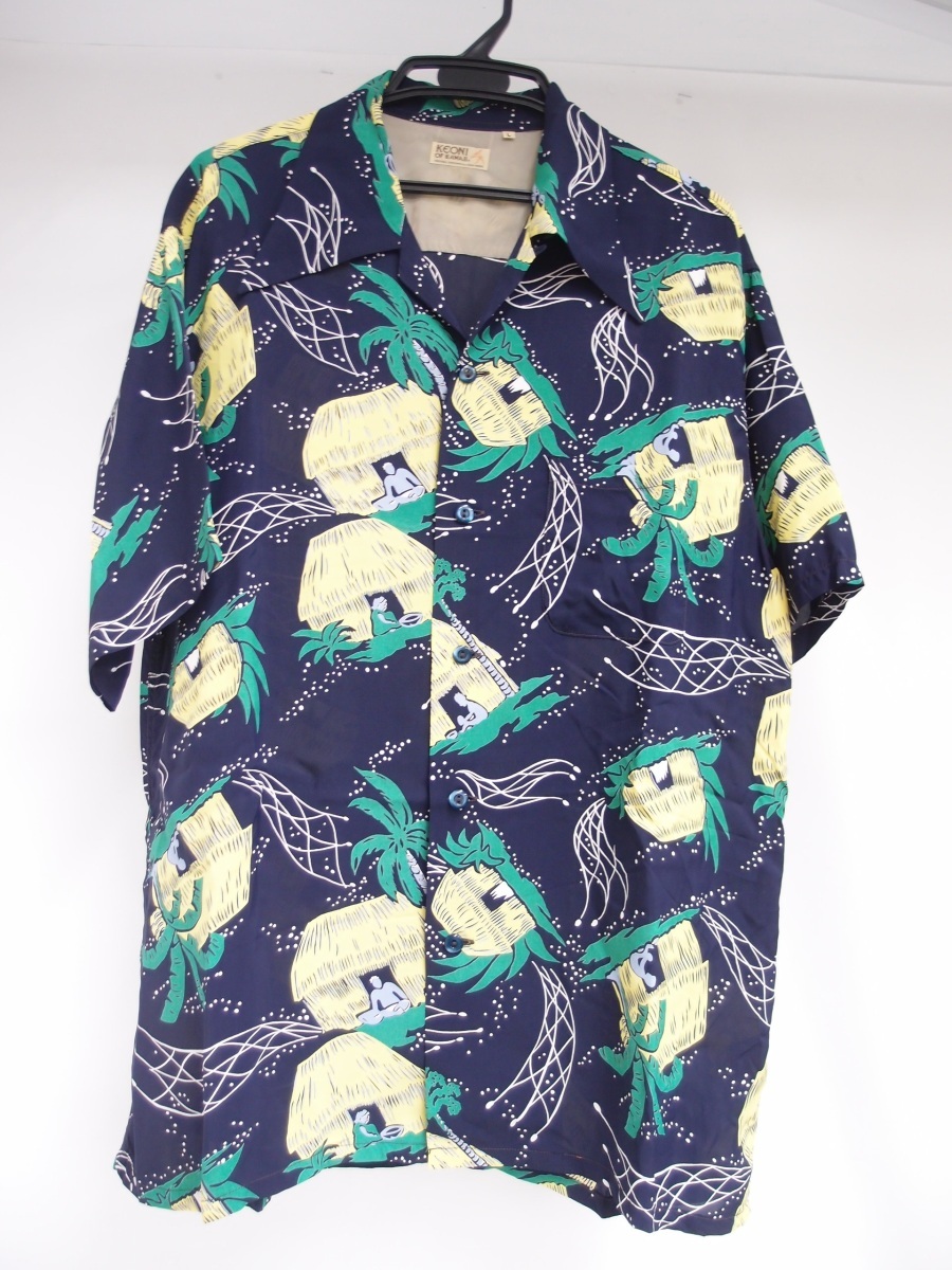 本物保証，HOT KEONI OF HAWAII ケオニオブハワイ HAWAIIAN VILLAGE アロハシャツ SIZE:L メンズ &there4;WF1801(Lサイズ)｜売買されたオークション情報、yahooの商品情報をアーカイブ公開 - オークファン 男性用