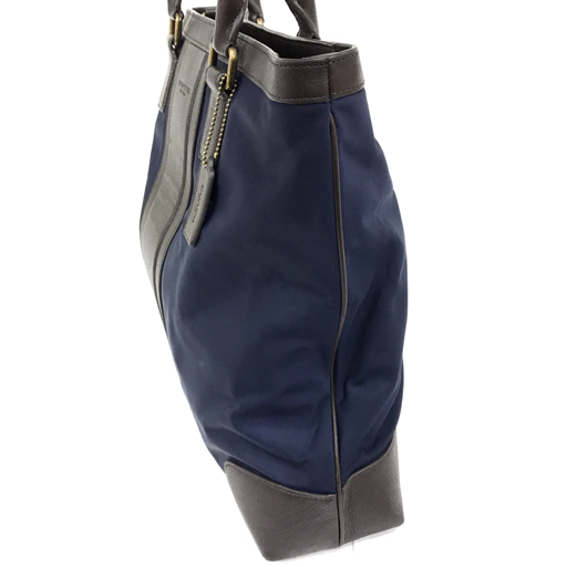 コーチ レザー ナイロン 2WAY トート ショルダーバッグ 肩掛け ボンベ  