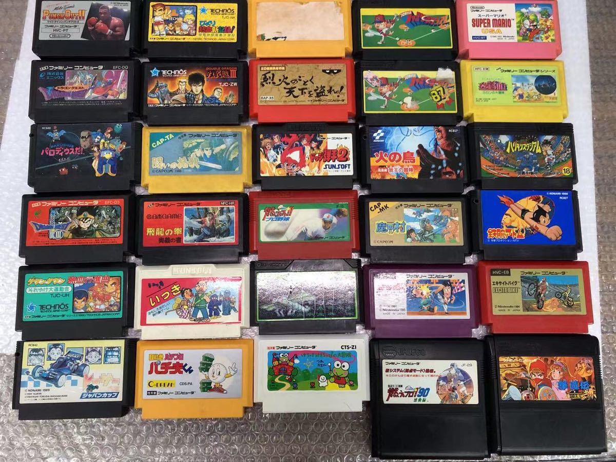 ファミコンソフト まとめ売り 計約50本 中古現状品 動作未確認