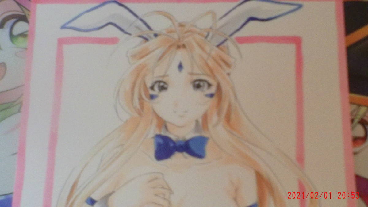 ベルダンディ バニーガール ああっ 女神様 B5サイズ手描きイラスト 手描きイラスト 売買されたオークション情報 Yahooの商品情報をアーカイブ公開 オークファン Aucfan Com