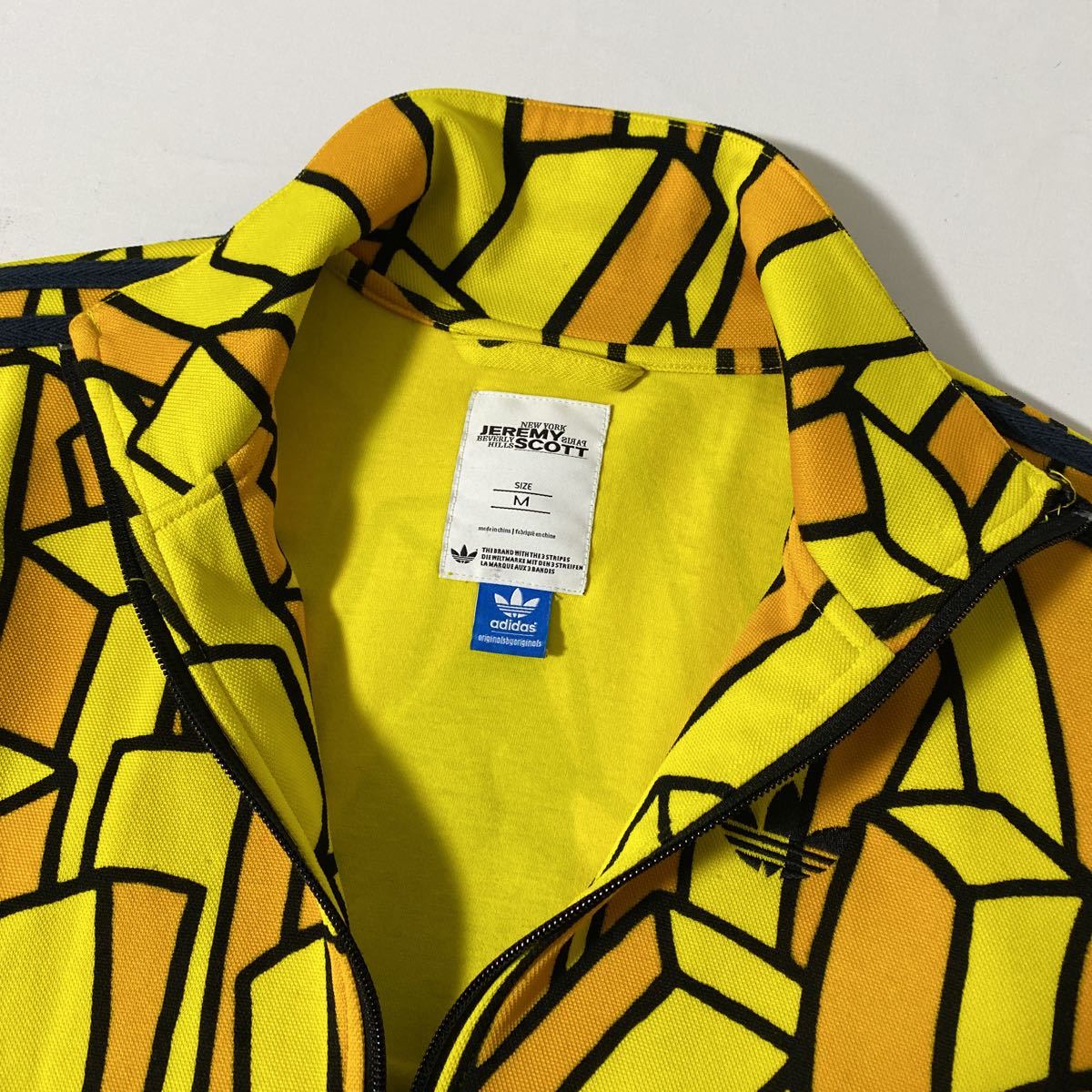 美品 希少 名作 adidas JEREMY SCOTT ボテト 柄 トラック ジャケット M 