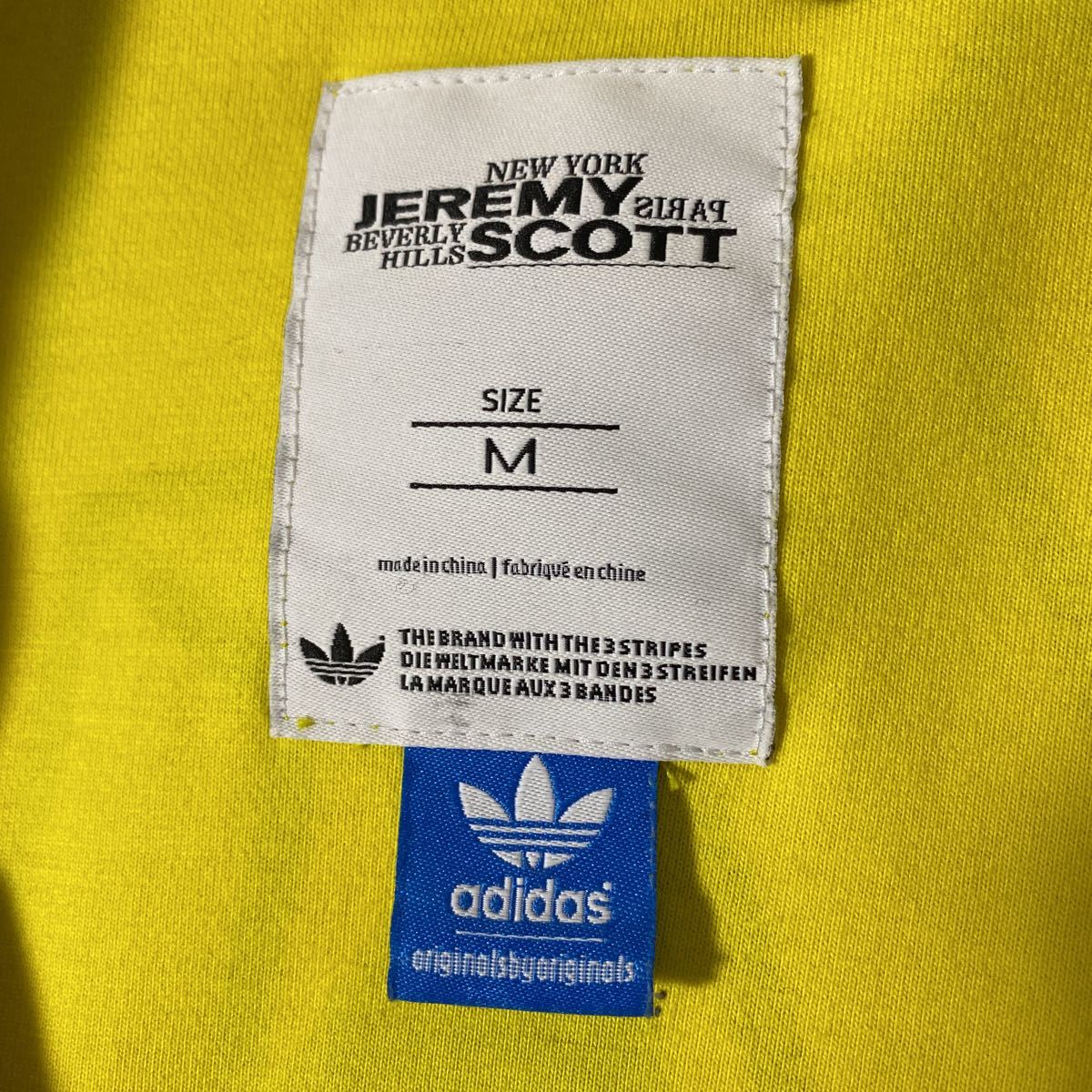 美品 希少 名作 adidas JEREMY SCOTT ボテト 柄 トラック ジャケット M 