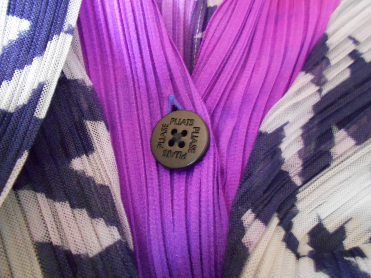 ☆青山店購入品！レア！プリーツプリーズ 二重シフォン重ね千鳥柄  