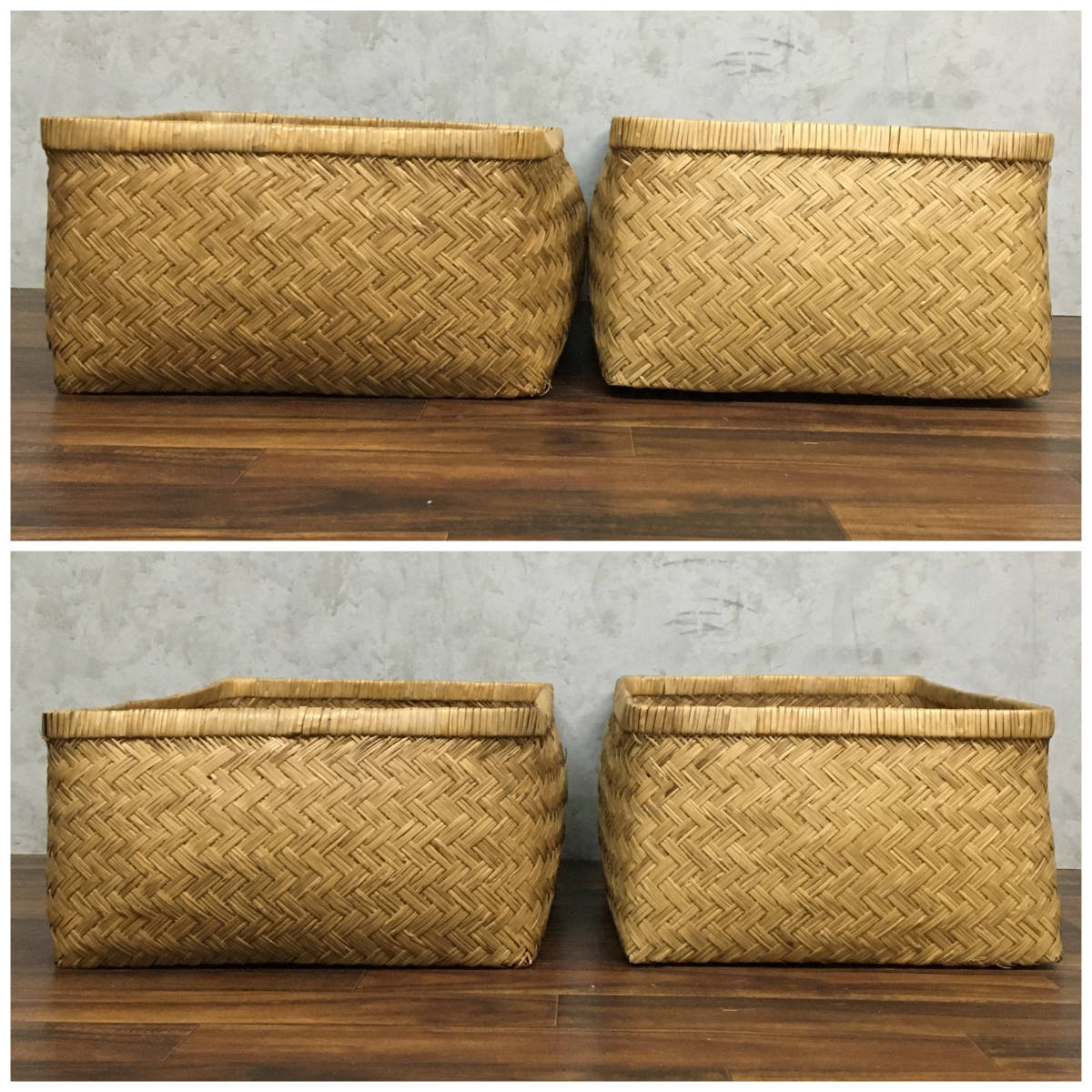 ka5/74 昭和レトロ 柳行李 2点 柳こうり 衣装箱 かご 衣装ケース