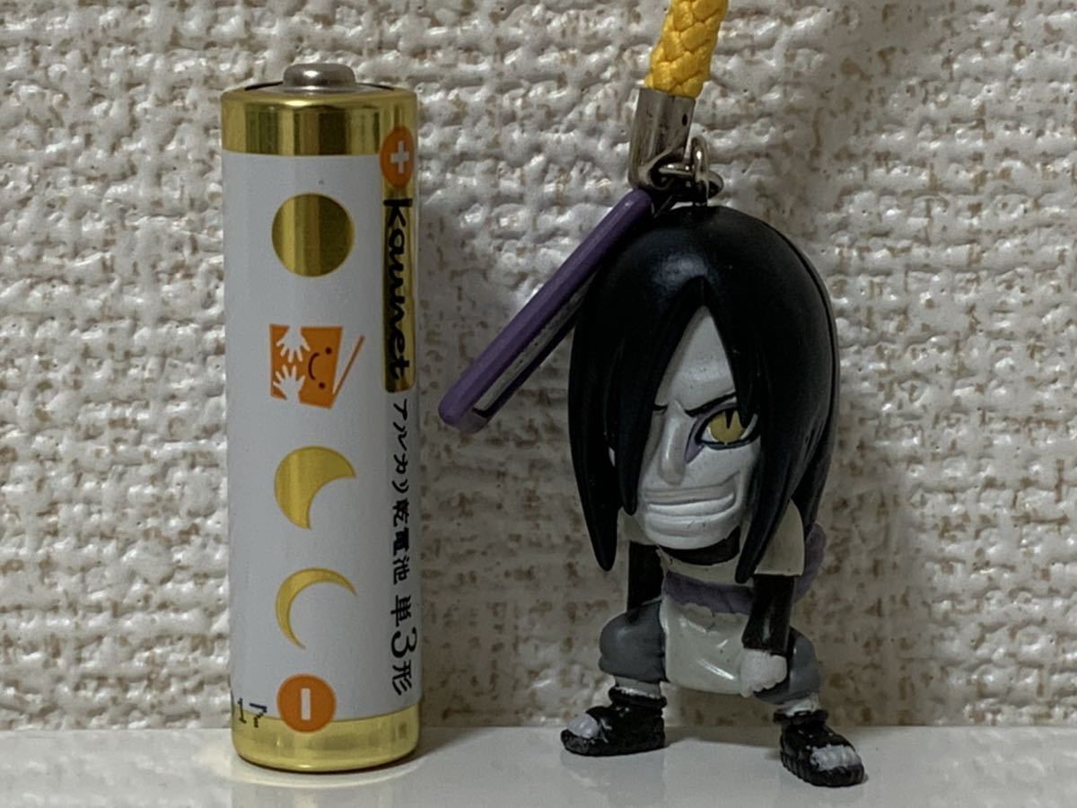 レア バンダイ 初版 NARUTO 大蛇丸 根付 ストラップ ミニブック付 品 