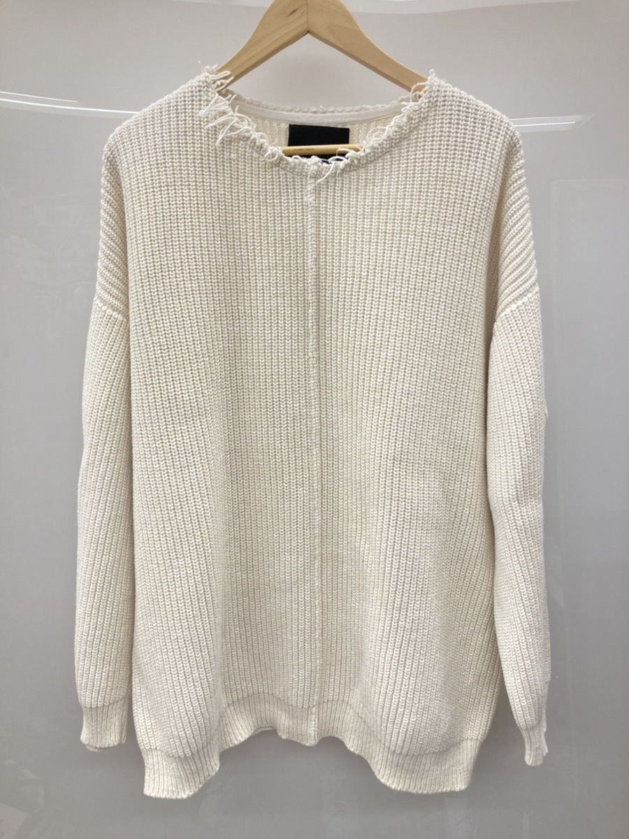 ○UNUSED アンユーズド 17SS 5G crew neck knit セーター ホワイト 104 