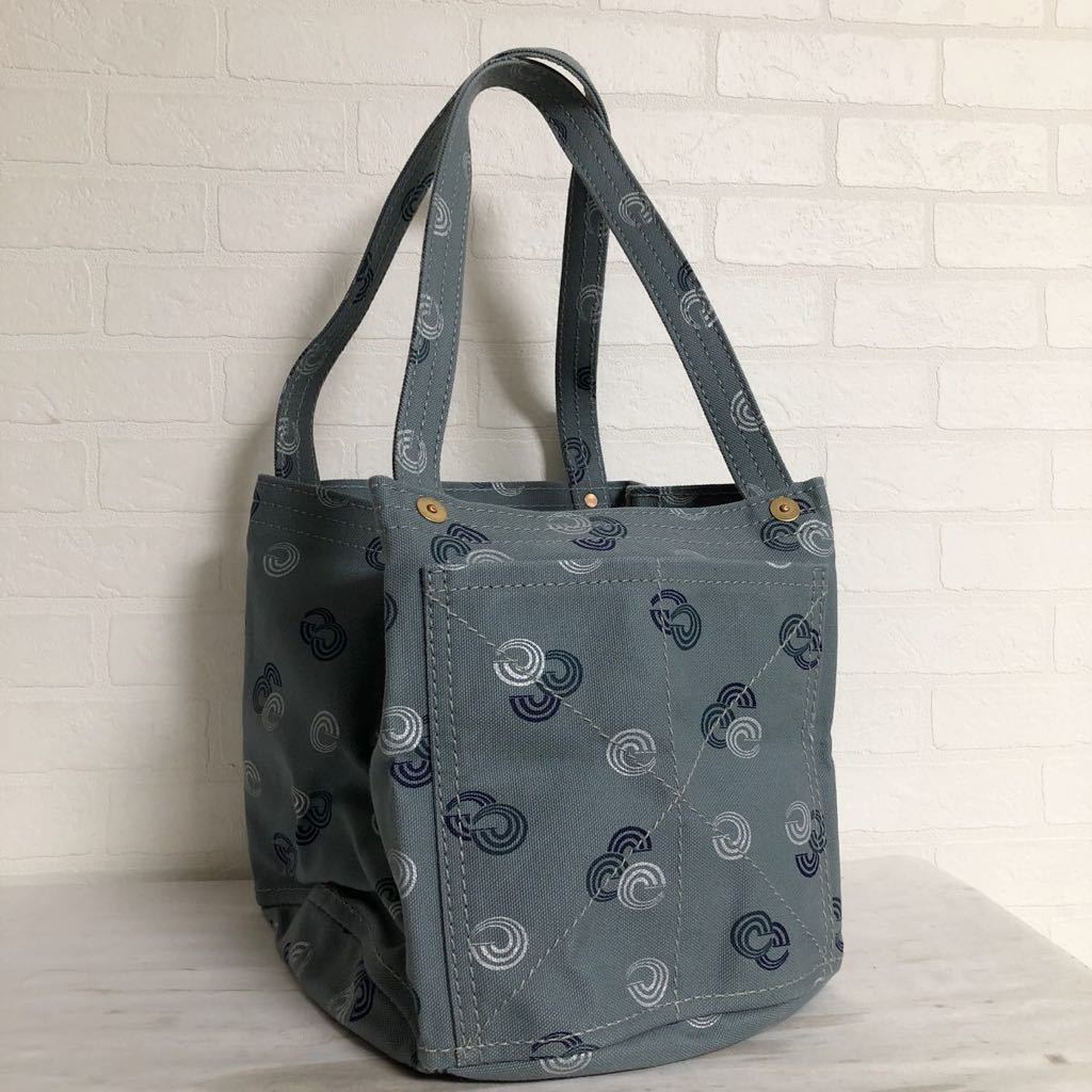 1665★ 信三郎鞄 キャンバス トートバッグ 肩掛けバッグ 総柄 レディース グレー | 一澤信三郎帆布 製品詳細 S-23大 青ねず｜京都 大