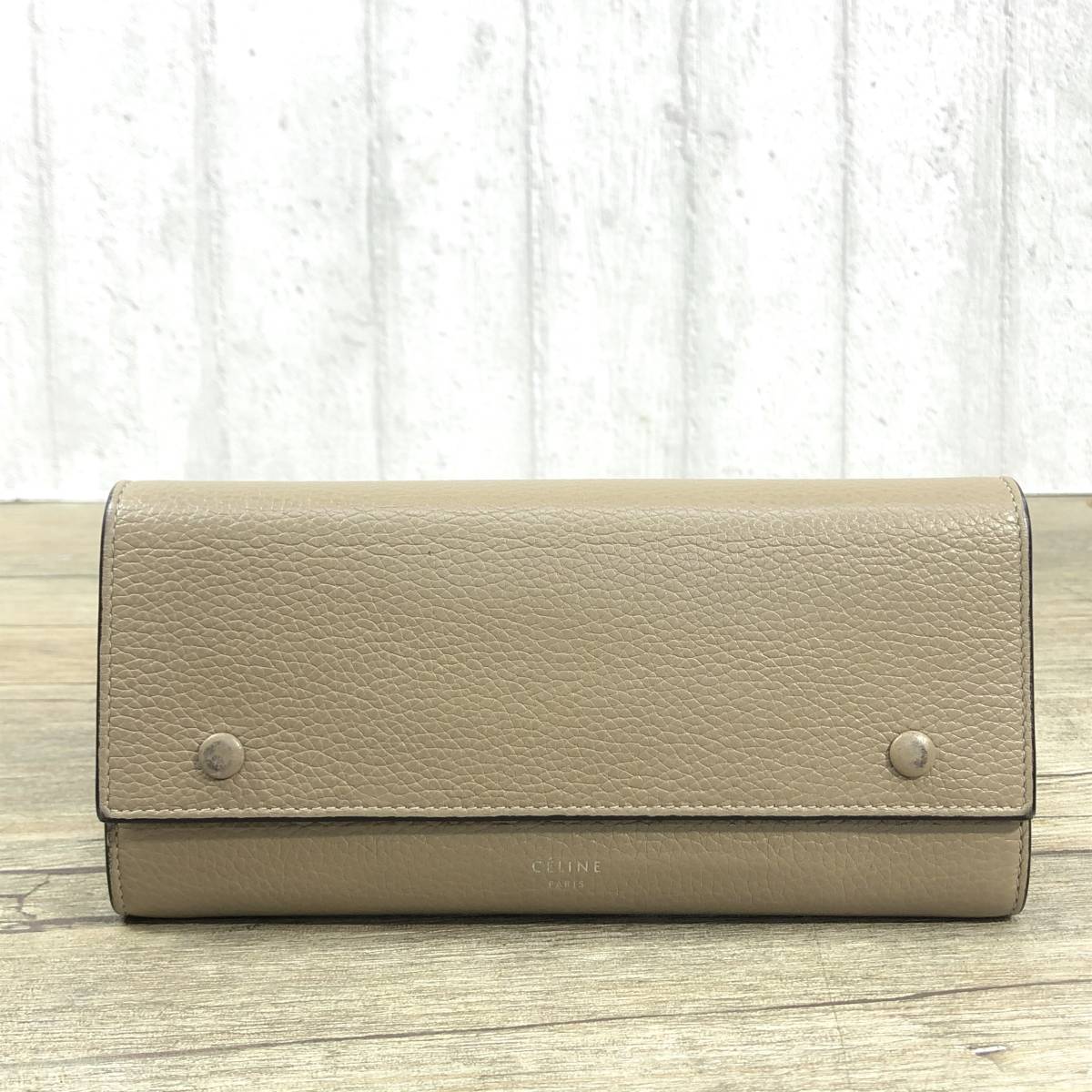 ○ CELINE セリーヌ ラージ フラップ マルチファンクション 二つ折り 