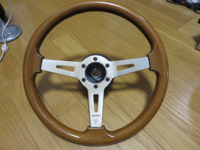 アバルト ステアリング 中古 ABARTH 当時物 35パイ ハンドル 35cmパイ