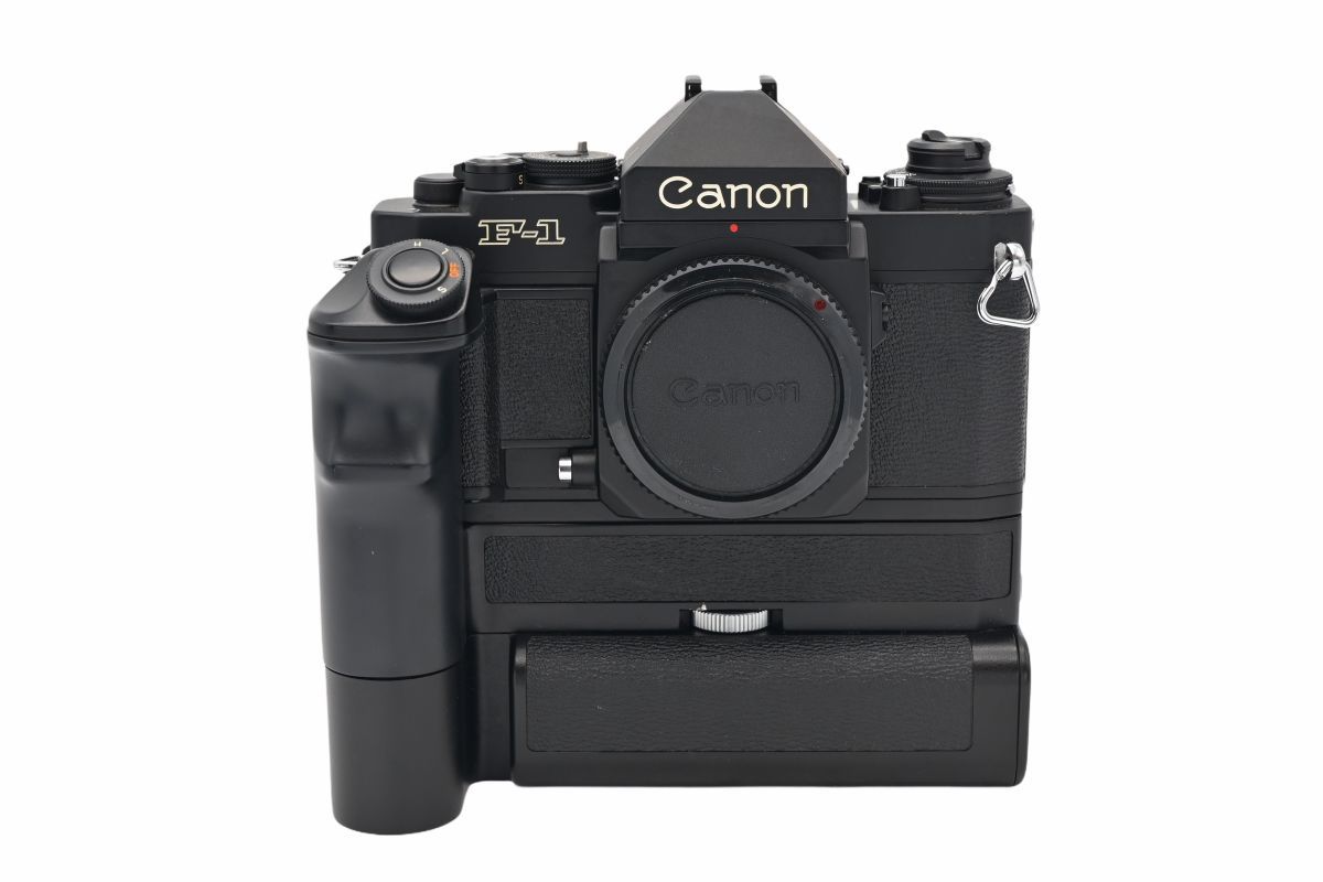 09743cmrk ◆ Canon キヤノン New F-1 + AE MOTOR DRIVE FN MF一眼レフ フイルムカメラ モータードライブ_1