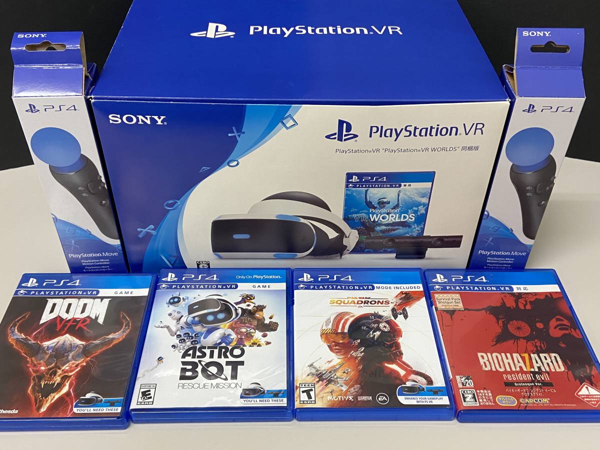 動作確認済み】PS4 プレステ4☆PSVR☆モーションコントローラー付き 