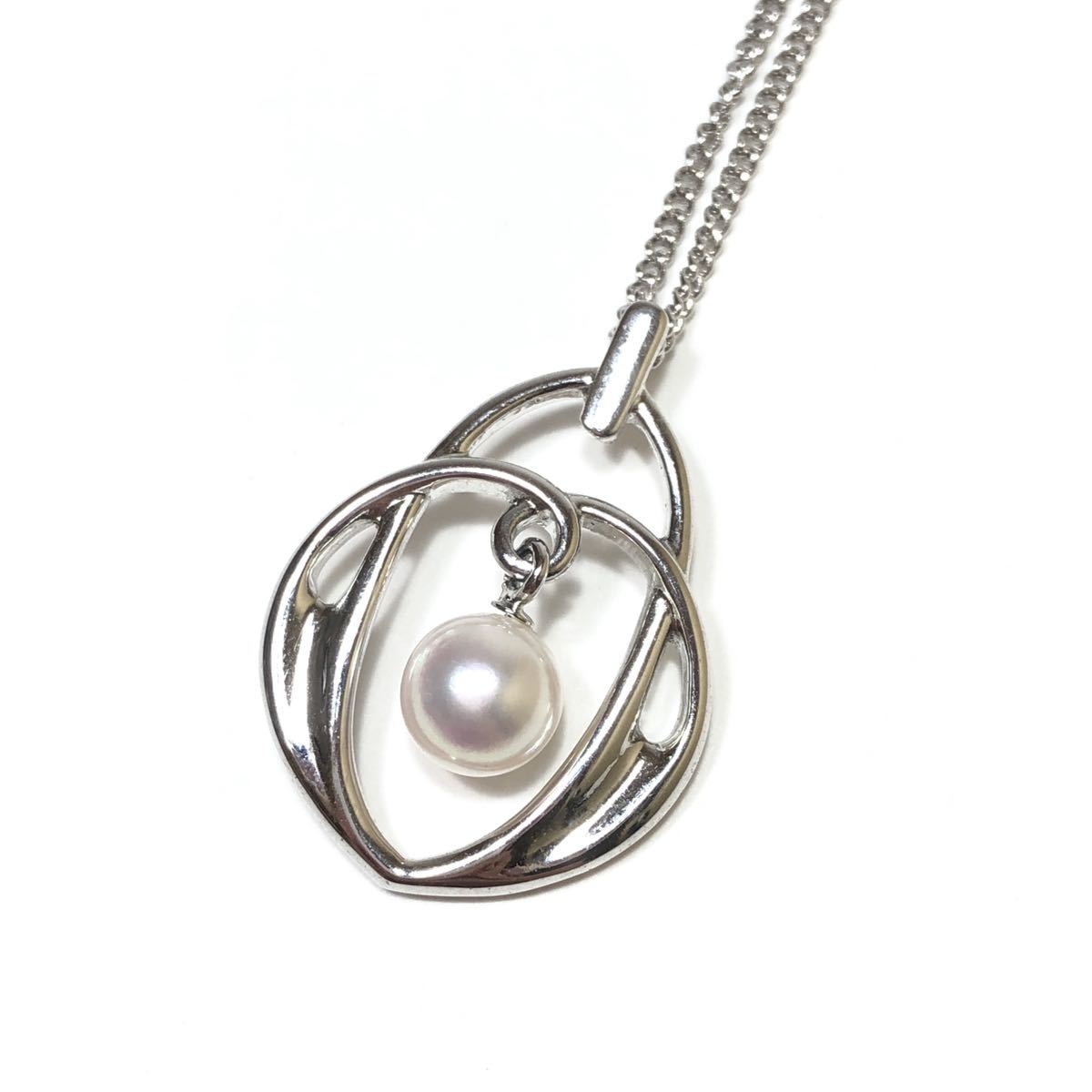 美品!!】MIKIMOTO ミキモト シルバー 1P パール ネックレス 