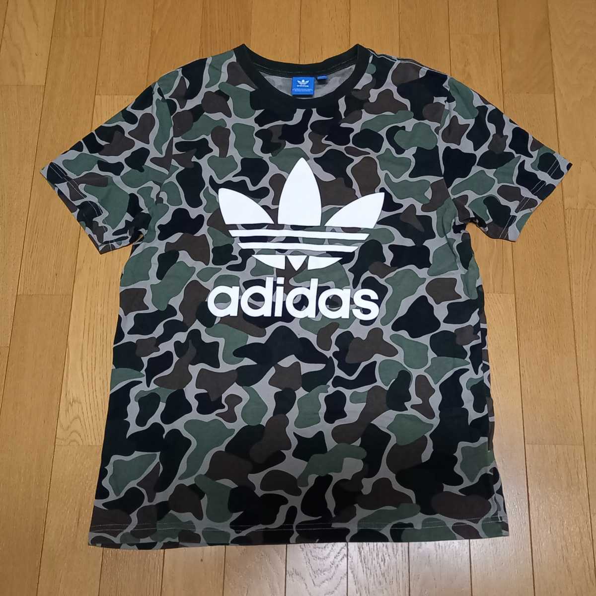 アディダスオリジナルスadidas Originals カモトレフォイルtシャツカモフラ迷彩camoビッグロゴ Lサイズ 売買されたオークション情報 Yahooの商品情報をアーカイブ公開 オークファン Aucfan Com